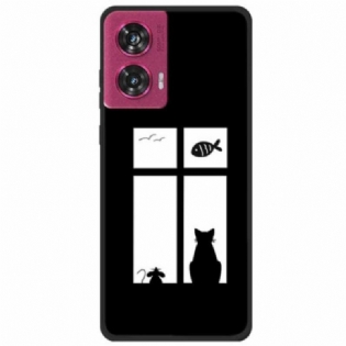 Cover Motorola Edge 50 Fusion Telefon Etui Kat Og Mus