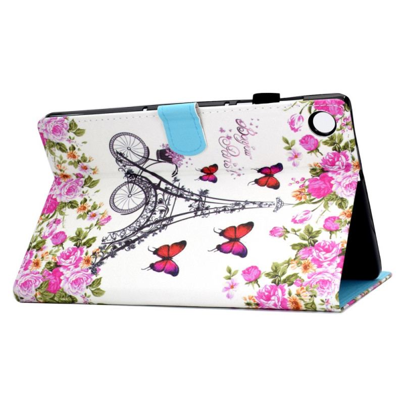 Flip Cover Samsung Galaxy Tab A8 (2021) Eiffeltårnet Cykel