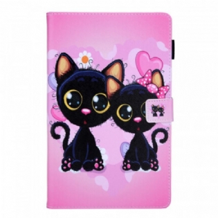 Læder Cover Samsung Galaxy Tab A8 (2021) Et Par Katte