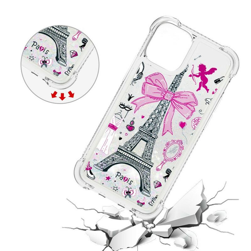 Cover iPhone 13 Pro Max Eiffeltårnets Pailletter