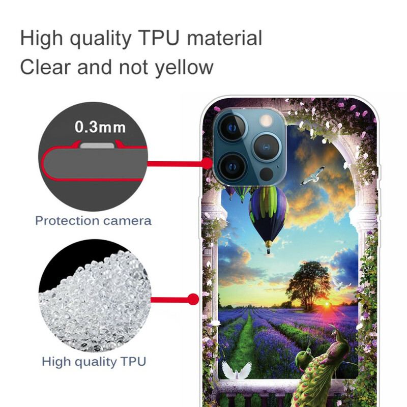 Cover iPhone 13 Pro Max Fleksibel Varmluftsballon