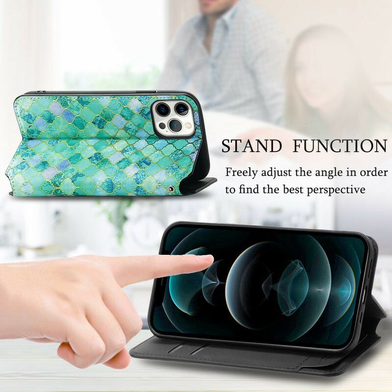 Cover iPhone 13 Pro Max Flip Cover Overraskende Farverigt Mønster