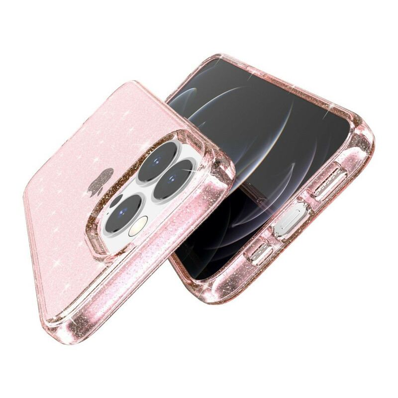 Cover iPhone 13 Pro Max Gennemsigtige Pailletter