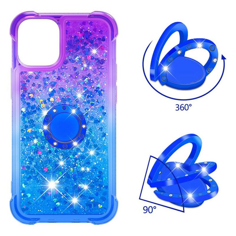 Cover iPhone 13 Pro Max Glitter Ring-bracket