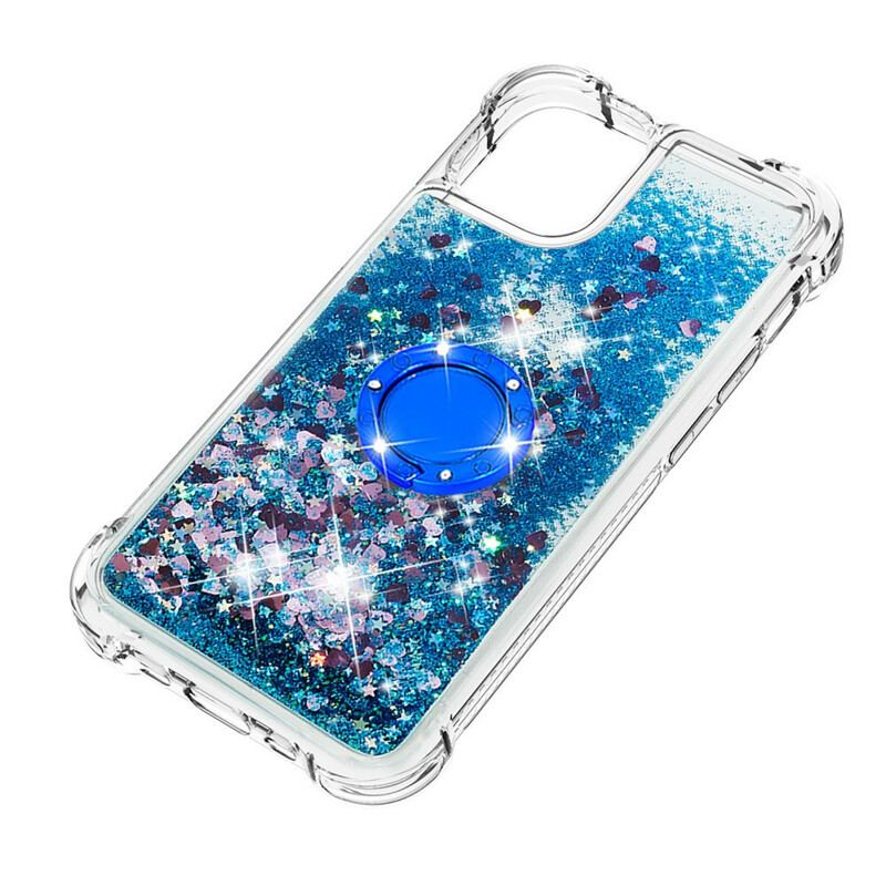 Cover iPhone 13 Pro Max Pailletter Med Ring-support