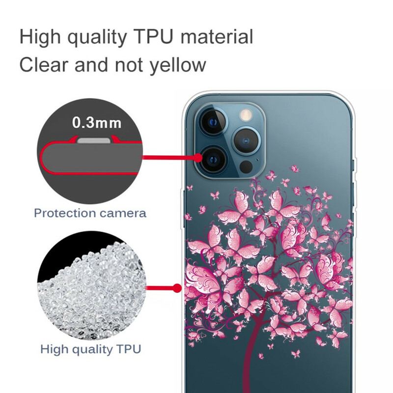 Cover iPhone 13 Pro Max Pink Træ Top