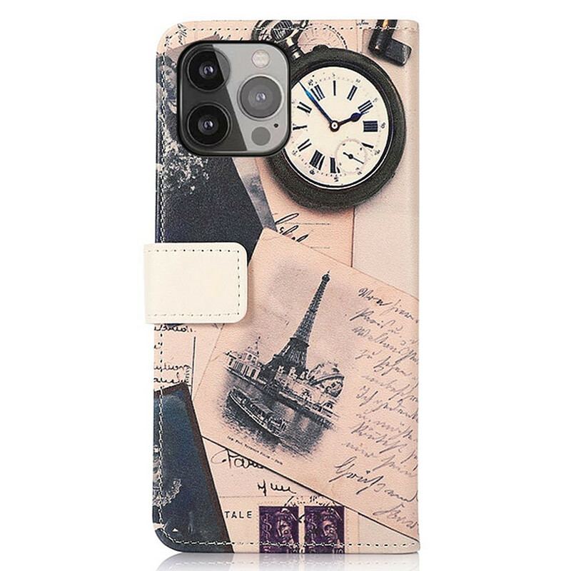 Flip Cover iPhone 13 Pro Max Poetens Eiffeltårn
