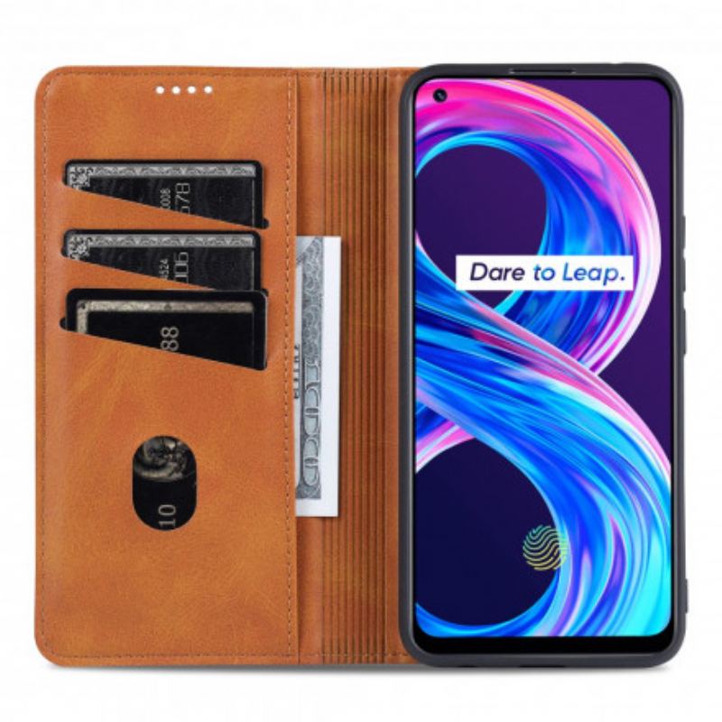 Cover Realme 8 / 8 Pro Flip Cover Azns Læderstyling