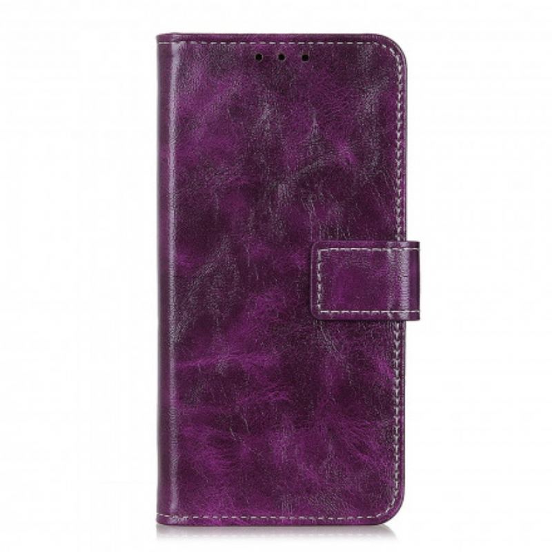 Flip Cover Realme 8 / 8 Pro Skinnende Og Blottede Sømme