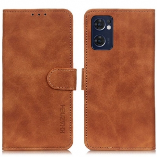 Flip Cover Oppo Find X5 Lite Khazneh Vintage Lædereffekt