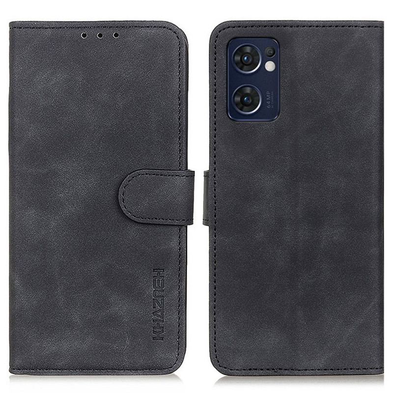 Flip Cover Oppo Find X5 Lite Khazneh Vintage Lædereffekt
