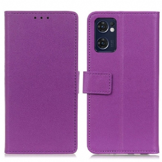Flip Cover Oppo Find X5 Lite Klassisk Lædereffekt