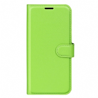 Flip Cover Oppo Find X5 Lite Klassisk Litchi Imiteret Læder