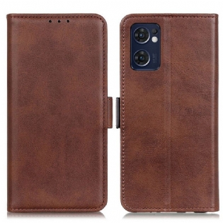 Flip Cover Oppo Find X5 Lite Læder Cover Dobbelt Klap