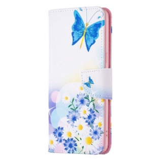 Flip Cover Oppo Find X5 Lite Malede Sommerfugle