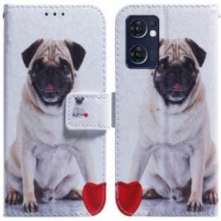 Flip Cover Oppo Find X5 Lite Mops Hund