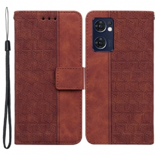 Flip Cover Oppo Find X5 Lite Terning Tekstur