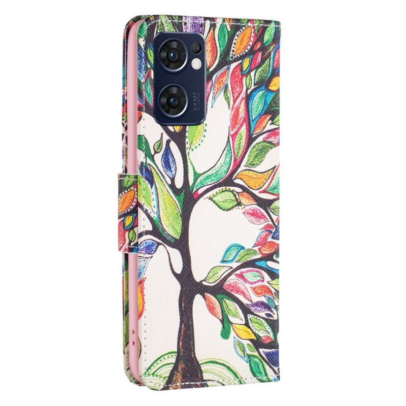 Flip Cover Oppo Find X5 Lite Træ Maleri