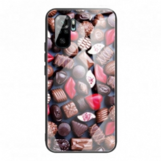 Cover Xiaomi Redmi Note 10 / 10S Chokolade Hærdet Glas