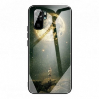 Cover Xiaomi Redmi Note 10 / 10S Moon Man Hærdet Glas