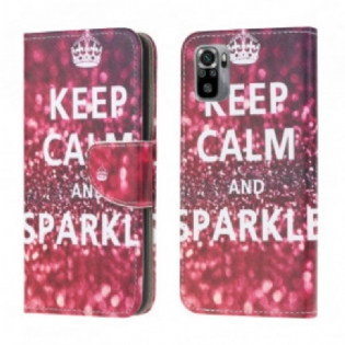 Flip Cover Xiaomi Redmi Note 10 / 10S Bevar Roen Og Gnistre