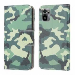 Læder Cover Xiaomi Redmi Note 10 / 10S Camouflage