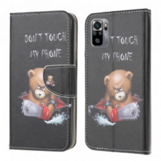 Læder Cover Xiaomi Redmi Note 10 / 10S Farlig Bjørn