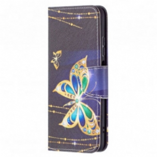 Læder Cover Xiaomi Redmi Note 10 / 10S Magisk Sommerfugl