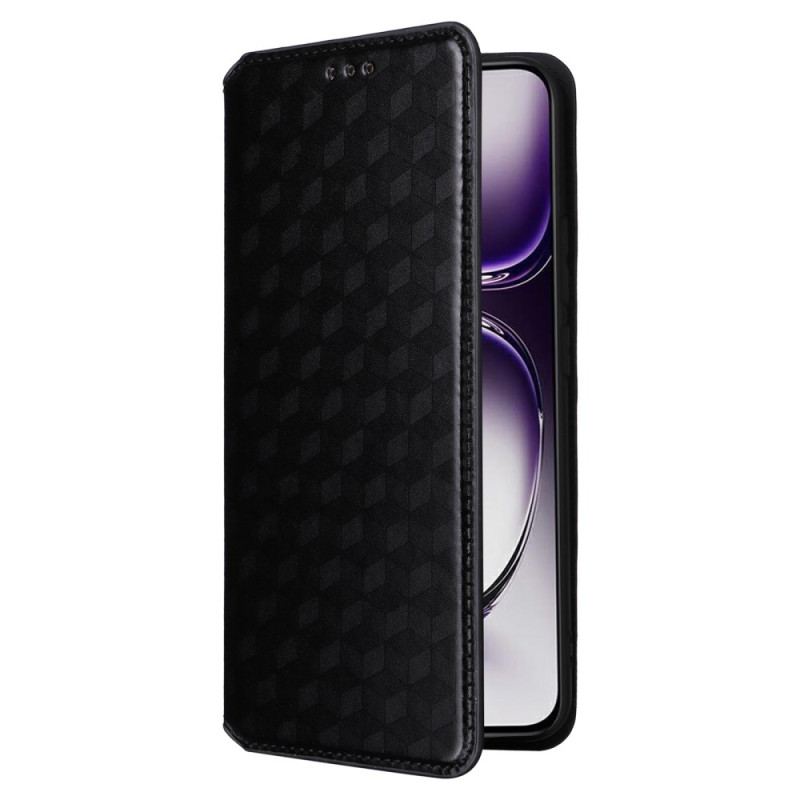 Læder Cover Oppo Reno 12 Pro 5g Telefon Etui 3d Diamantmønster