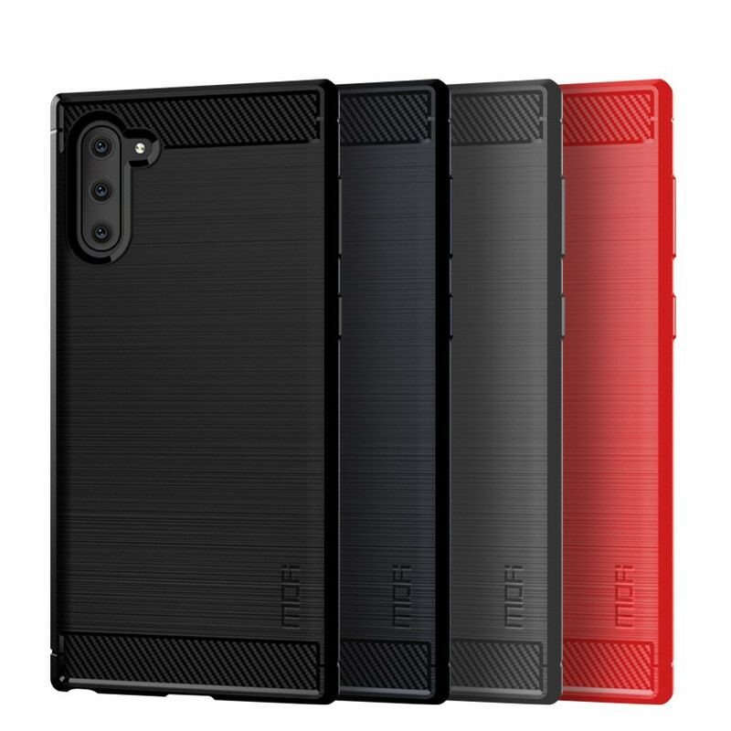 Cover Samsung Galaxy Note 10 Mofi Børstet Kulfiber