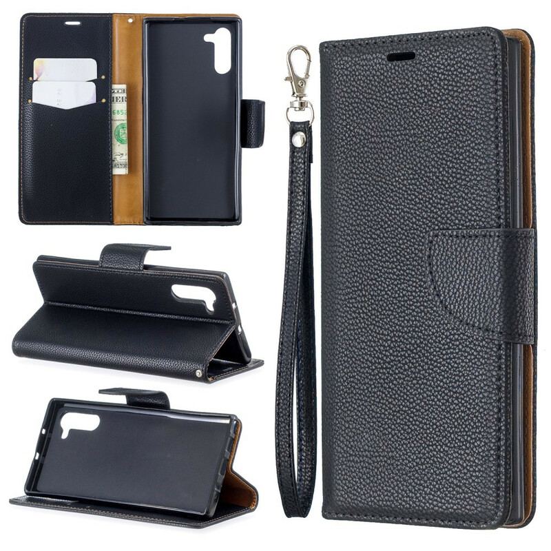 Flip Cover Samsung Galaxy Note 10 Læder Cover Litchi Rabat Oblique
