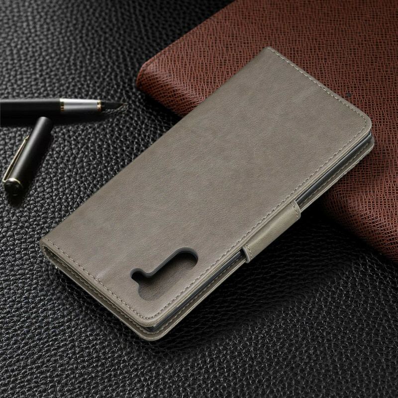 Flip Cover Samsung Galaxy Note 10 Læder Cover Sommerfugle Og Skrå Klap