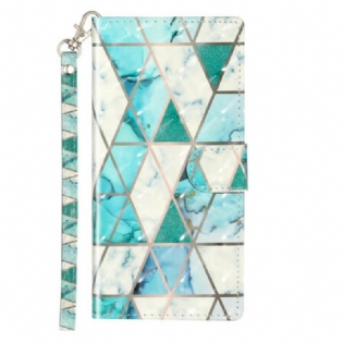 Flip Cover Samsung Galaxy Note 10 Med Snor Marmor Strip Light Spotlights