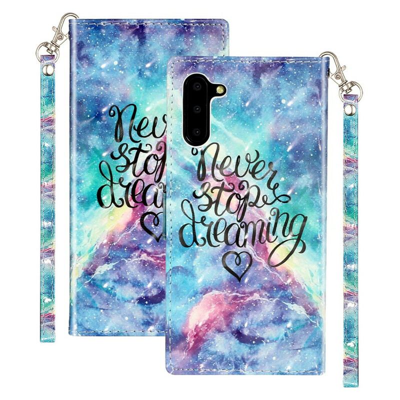 Flip Cover Samsung Galaxy Note 10 Stop Aldrig Med At Drømme Om Lyspletter