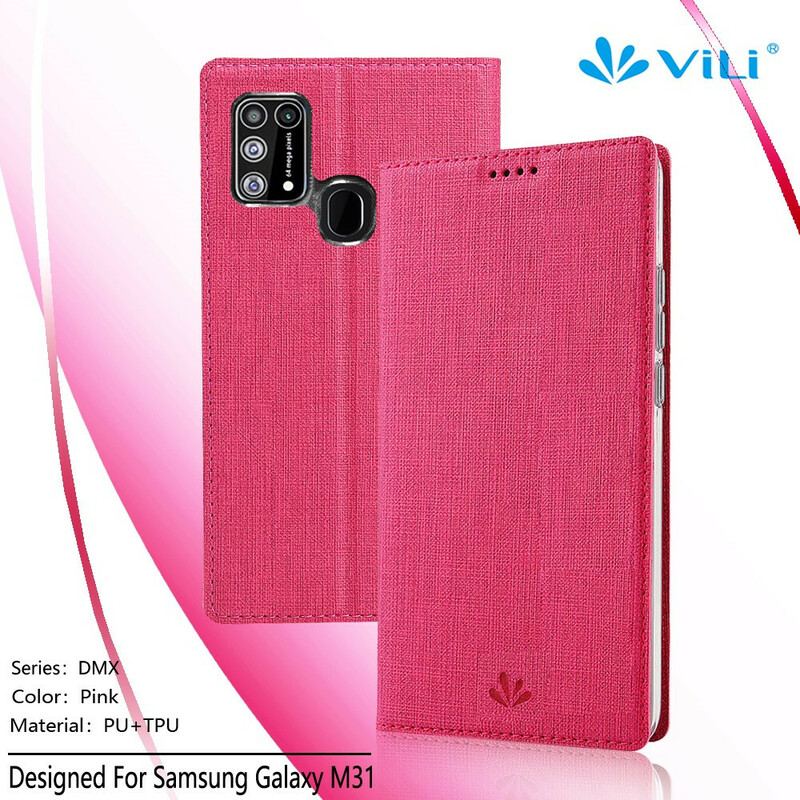 Cover Samsung Galaxy M31 Flip Cover Tekstureret Vili Dmx