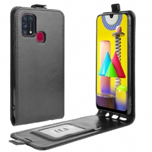 Flip Cover Samsung Galaxy M31 Læder Cover Foldende Lædereffekt