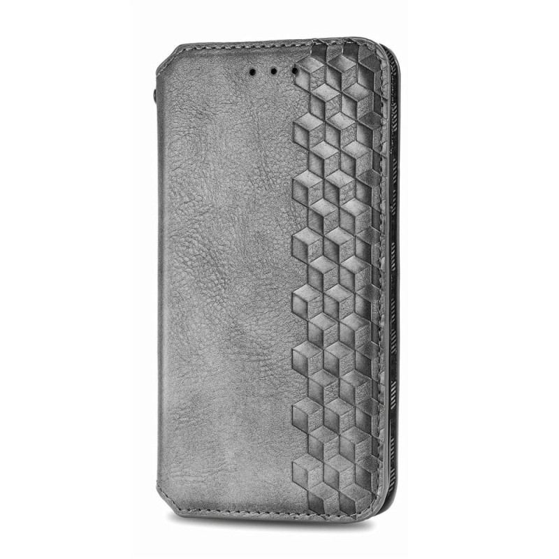 Cover Motorola Edge 20 Flip Cover Diamanttekstur I Lædereffekt