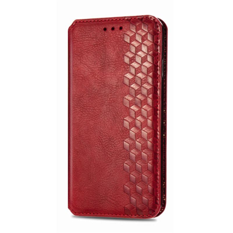 Cover Motorola Edge 20 Flip Cover Diamanttekstur I Lædereffekt