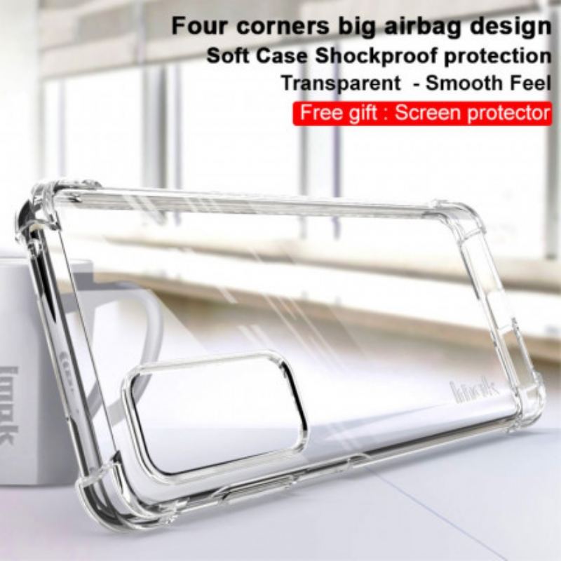 Cover Motorola Edge 20 Gennemsigtig Med Imak Skærmfilm