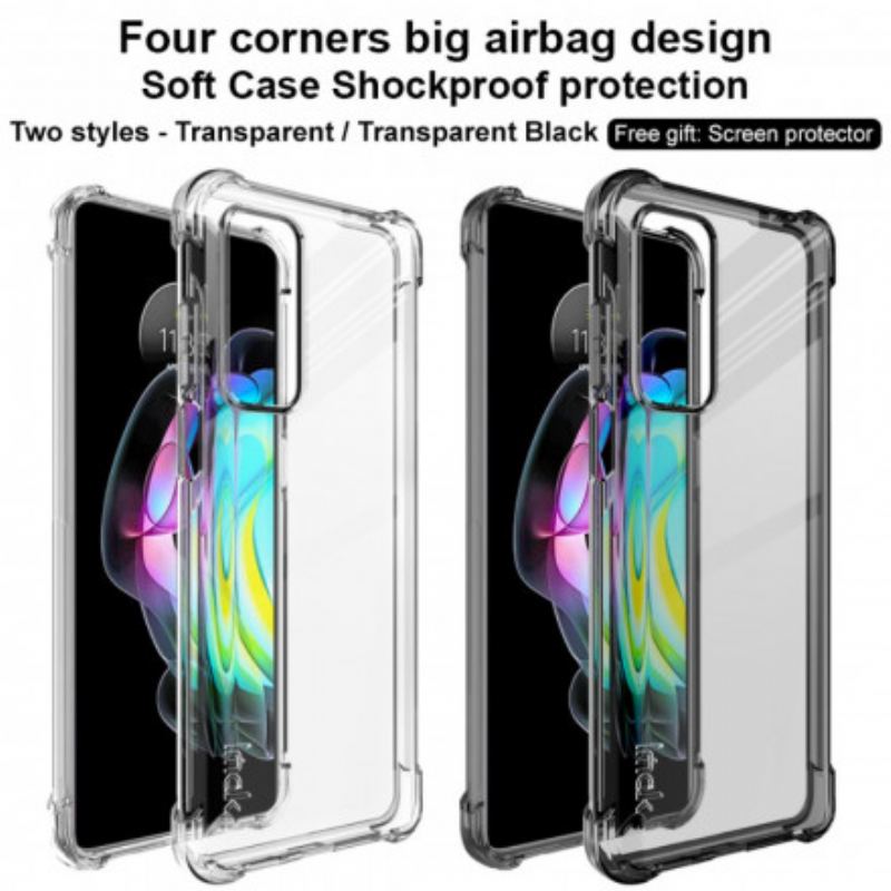 Cover Motorola Edge 20 Gennemsigtig Med Imak Skærmfilm
