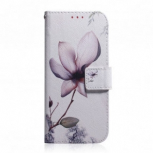 Flip Cover Motorola Edge 20 Blomst Støvet Pink