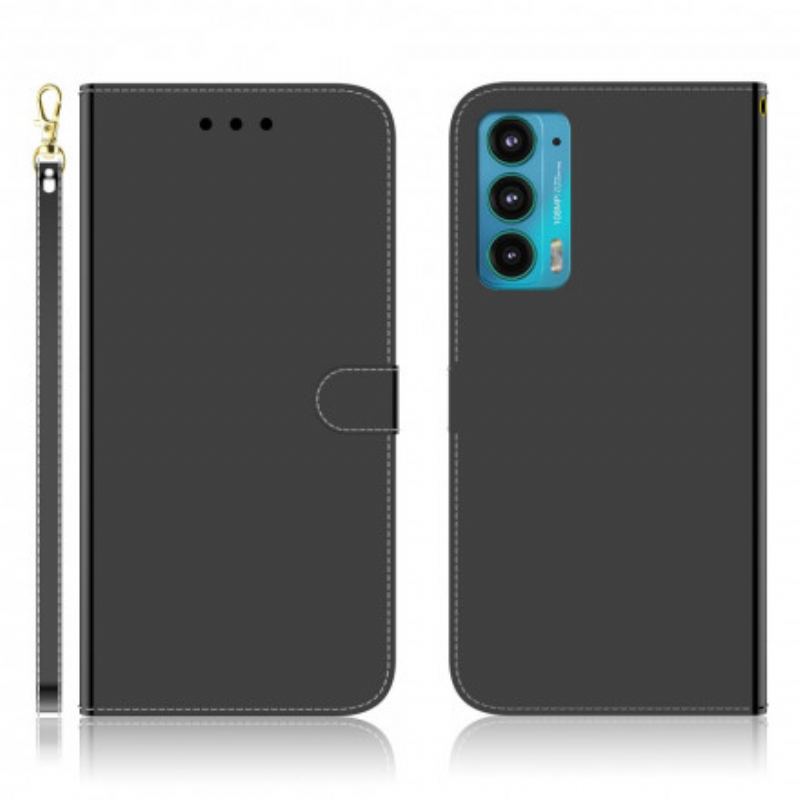 Flip Cover Motorola Edge 20 Spejlcover I Imiteret Læder