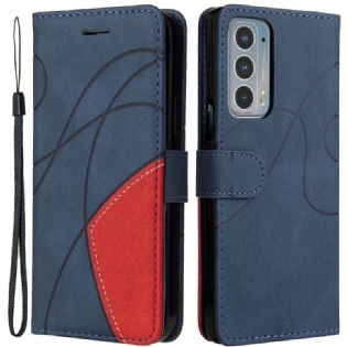 Læder Cover Motorola Edge 20 Tofarvet Signatur Imiteret Læder