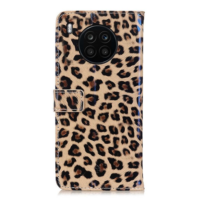 Flip Cover Huawei Nova 8i Almindelig Leopard