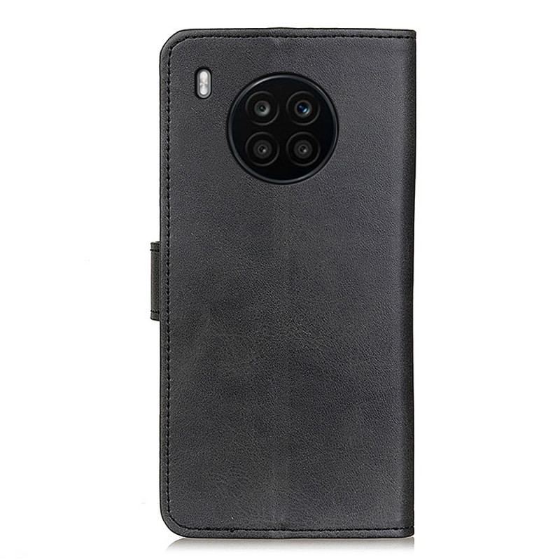 Flip Cover Huawei Nova 8i Effekt Af Mat Læder