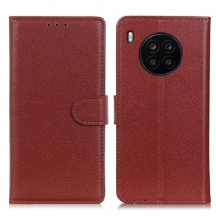 Flip Cover Huawei Nova 8i Litchi Tekstur