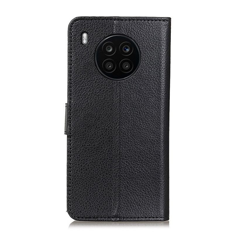 Flip Cover Huawei Nova 8i Litchi Tekstur