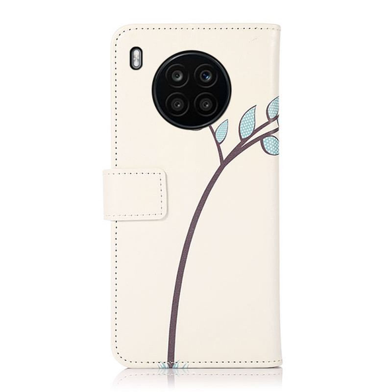 Flip Cover Huawei Nova 8i Par Ugler På Træet