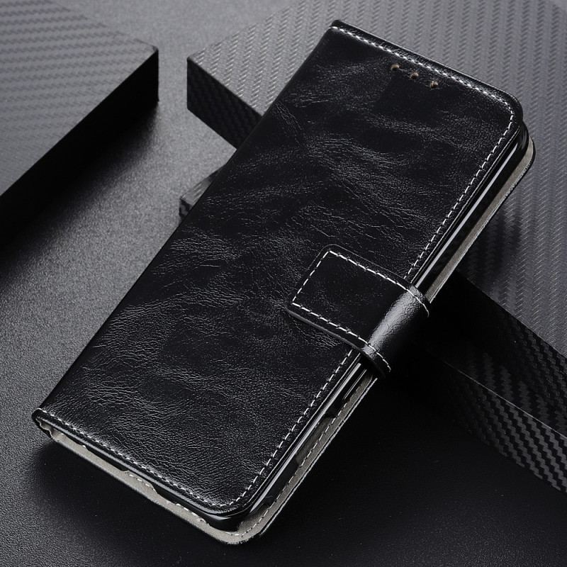 Flip Cover Huawei Nova 8i Skinnende Og Blottede Sømme