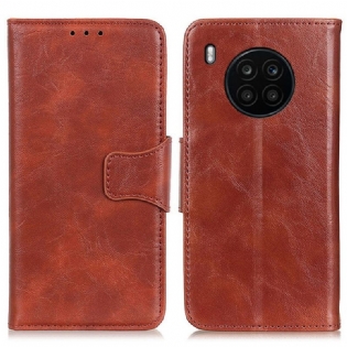 Læder Cover Huawei Nova 8i Vendbar Magnetisk Lukning